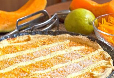 crostata di zucca e crema di formaggio