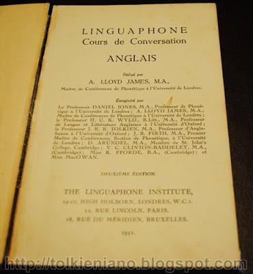 Linguaphone Conversational Course English con Tolkien, edizione francese 1931