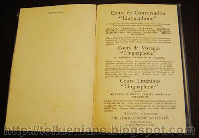 Linguaphone Conversational Course English con Tolkien, edizione francese 1931