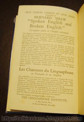 Linguaphone Conversational Course English con Tolkien, edizione francese 1931