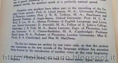 Tolkien e il Linguaphone Conversational Course English, edizione in brossura per l'Italia 1933