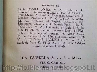 Tolkien e il Linguaphone Conversational Course English, edizione in brossura per l'Italia 1933