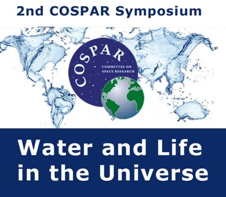 Il tema del secondo simposio del COSPAR è dedicato all'acqua e alla vita nell'universo. Crediti COSPAR website