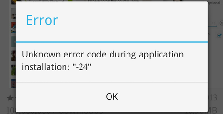Google Play Store Errore 24 durante installazione applicazione soluzione