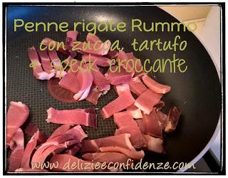 Penne rigate Rummo con zucca, tartufo & speck croccante #SaveRummo