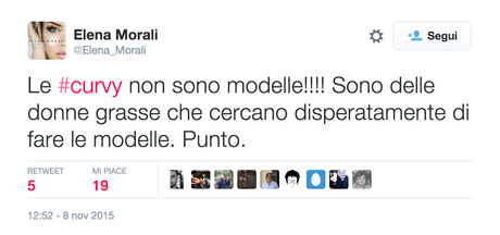 L’ex Pupa Elena Morali contro le curvy: sono delle donne grasse!