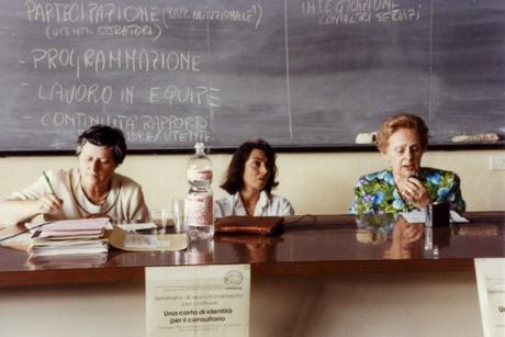 Sen. Isa Ferraguti al seminario sui consultori, Via Campi, Università degli studi di Modena, 5 giugno 1993