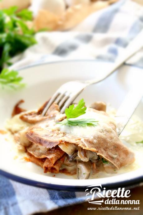 Crêpes senza glutine alla farina di castagne e funghi 3