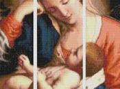 Schema punto croce: Madonna Bambino (trittico)
