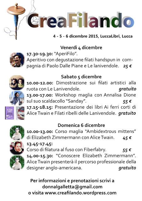 Creafilando 2015, il programma