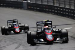 mclaren Jenson Button leads Fernando Alonso.