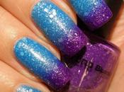 Glitter Thermal Nail Polish Violet-Light Blue from Born Pretty Swarches Review