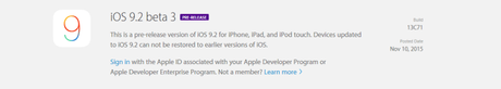 iOS 9.2 beta 3 – Apple rilascia il nuovo aggiornamento per iPhone, iPad e iPod Touch, rilascia anche la versione pubblica ai beta tester