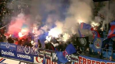 (VIDEO)F.C. København fans away pyroshow 8.11.2015