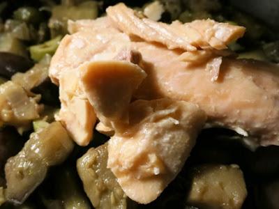 Caponata con salmone