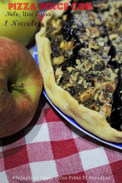 Pizza Croccante Dolce Con Mele, Uva Passa E Nocciole