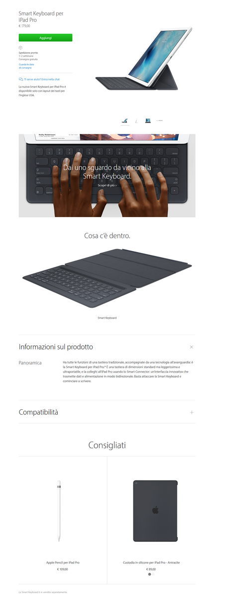 Apple conferma, iPad Pro da 12.9 pollici disponibile in 40 paesi dall’ 11 Novembre, Italia compresa [Aggiornato x1, finalmente è arrivato su Apple Store, Infografica prezzi e accessori]