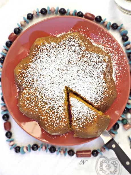 Torta alla zucca (cruda), yogurt greco e vaniglia