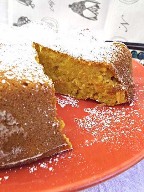 Torta alla zucca (cruda), yogurt greco e vaniglia