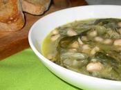 zuppa fasule scarole. tavola semplicità gusto