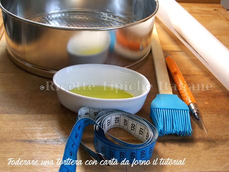 Foderare una tortiera con carta da forno il tutorial