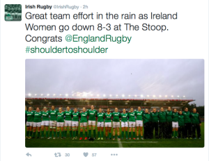 “il rugby (Femminile) degli altri”: L’Inghilterra vince il test match contro l’Irlanda