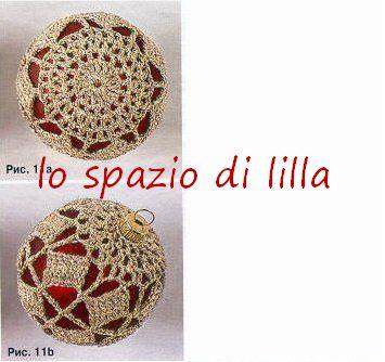 Palline di Natale crochet con schemi /  Christmas baubles Crochet diagrams