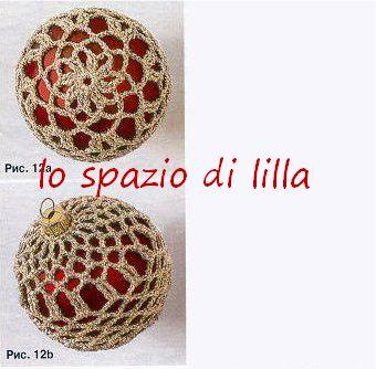 Palline di Natale crochet con schemi /  Christmas baubles Crochet diagrams