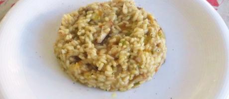 Risotto ai funghi porcini e fiori di zucca