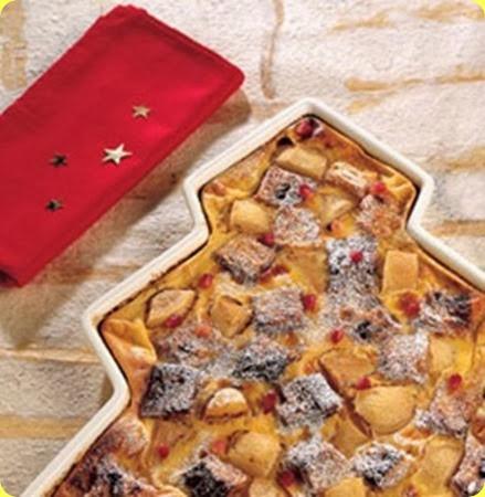 clafoutis di panettone e pere