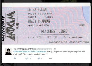 Tracy Chapman ♪ Mon plus Beau Souvenir du Bataclan