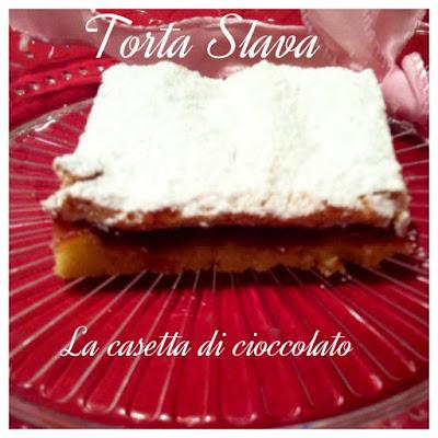 Torta Slava con marmellata di mirtilli rossi