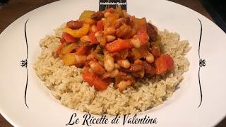 Peperonata-fagiolata con riso pilaf