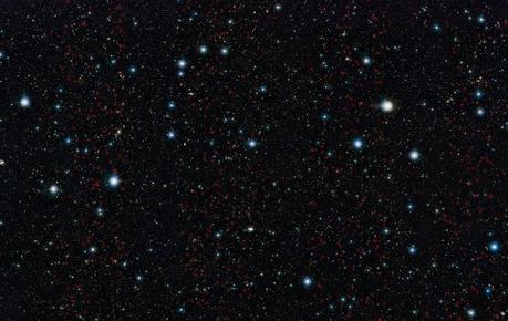 Le galassie massicce appena scoperte sono indicate in questa immagine del campo UltraVISTA. Crediti: ESO/UltraVISTA team. Acknowledgement: TERAPIX/CNRS/INSU/CASU