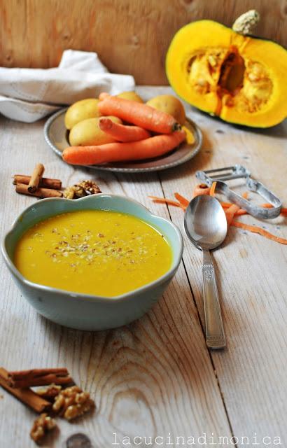 CREMA DI ZUCCA,CURRY E NOCI