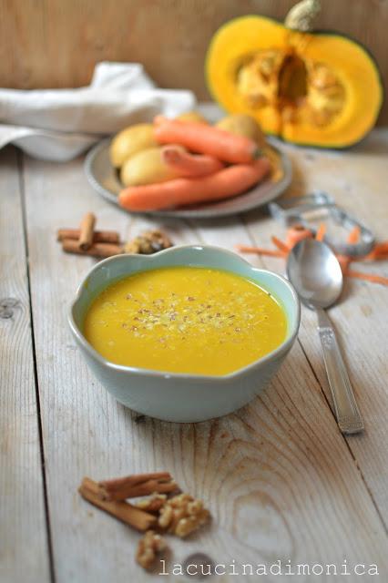 CREMA DI ZUCCA,CURRY E NOCI