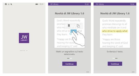 JW Library per Windows Phone si aggiorna alla versione 1.6: ora si può evidenziare il testo e prendere appunti