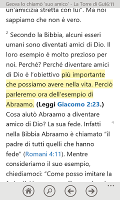 JW Library per Windows Phone si aggiorna alla versione 1.6: ora si può evidenziare il testo e prendere appunti