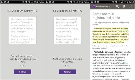 JW Library per Android si aggiorna alla versione 1.6 ed introduce la sottolineatura del testo