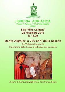 A Lecce presentazione del Dante Alighieri di Pierfranco Bruni e Annarita Miglietta in una cartella didattica e video