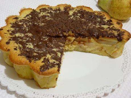 Clafoutis pere e cioccolato