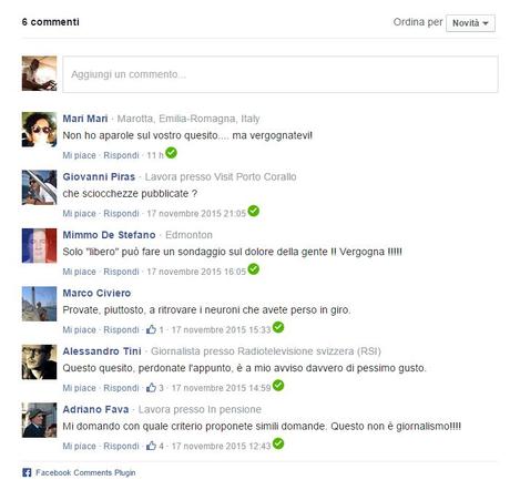 Sondaggio Libero Commenti