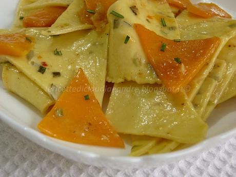 Maltagliati al rosmarino con zucca e taleggio