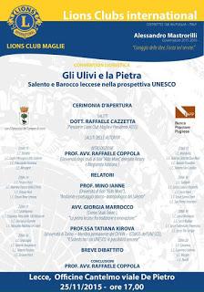 25 novembre 2015 ore 17.00 Officine Cantelmo Gli Ulivi e la pietra