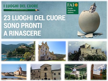 Fondo Ambiente Italiano: beni culturali, i 23 'Luoghi del cuore'