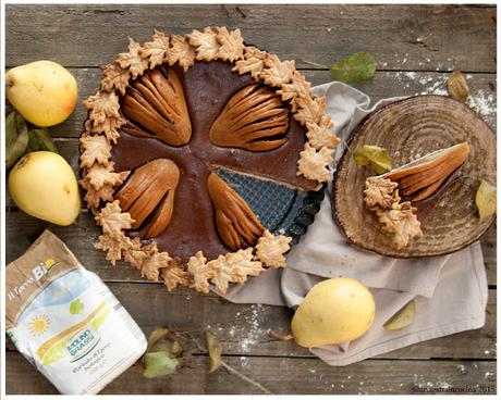 Crostata di farro con cioccolato al cardamomo e pere |  Spelt tart with pears and cardamom chocolate