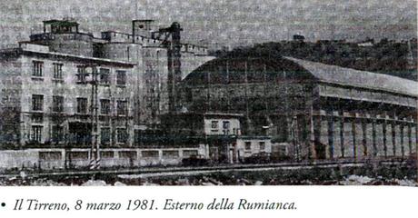 Immagine dell'esterno stabilimento Rumianca, l'8 marzo 1981