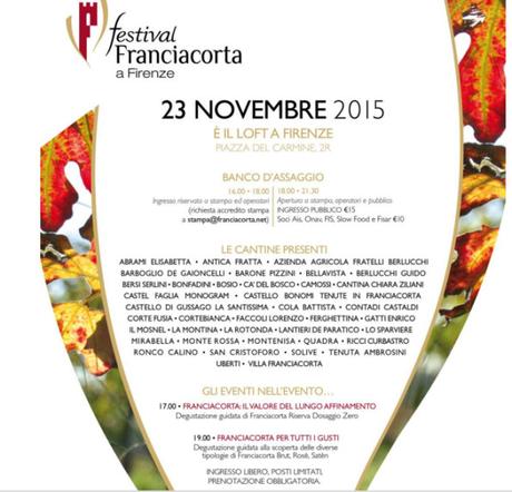 FESTIVAL FRANCIACORTA A FIRENZE