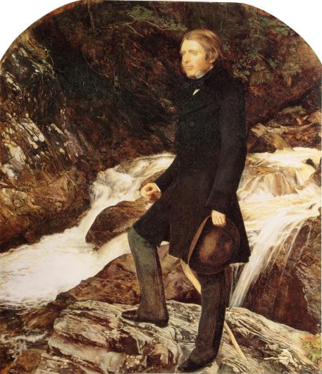 John Ruskin standing at Glenfinlas, Scotland, by John Everett Millais(1853–54)