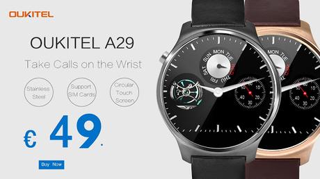 Oukitel A29: lo Smartwatch elegante in offerta a 49 euro